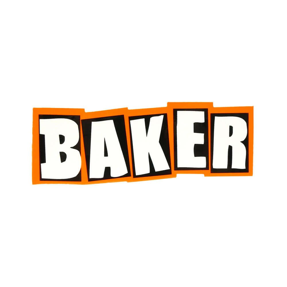 BAKER STICKER ベイカー ステッカー BRAND LOGO NEON ORANGE スケートボード スケボー