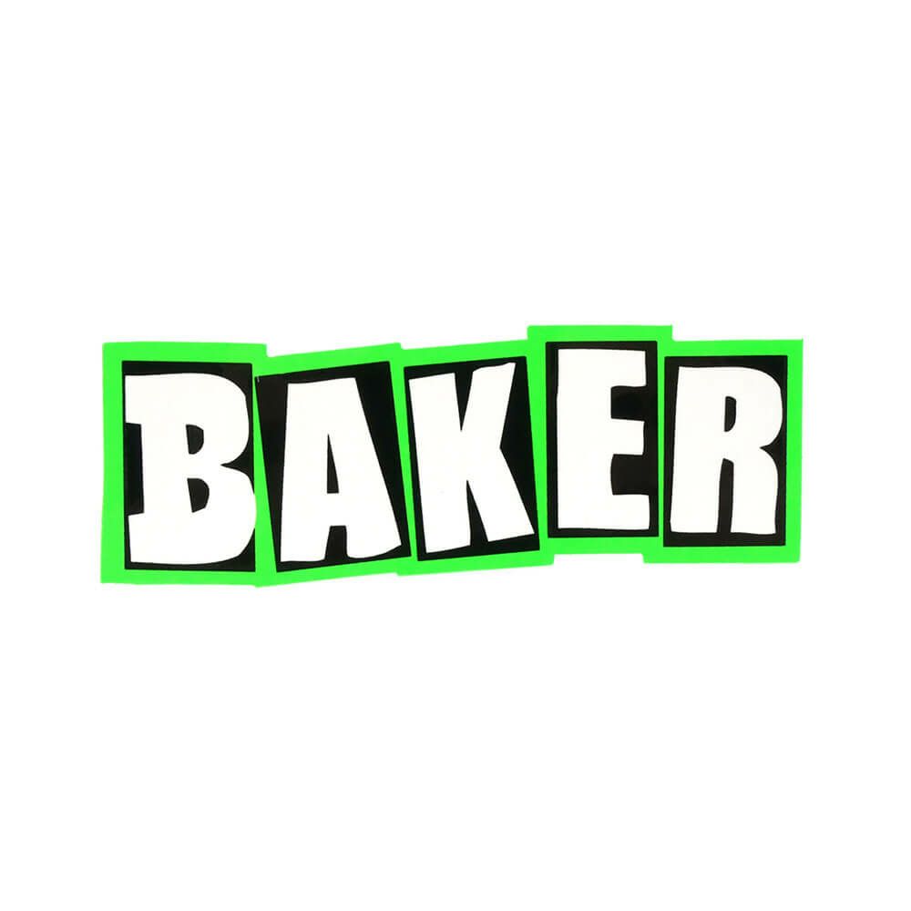 BAKER STICKER ベイカー ステッカー BRAND LOGO NEON GREEN スケートボード スケボー