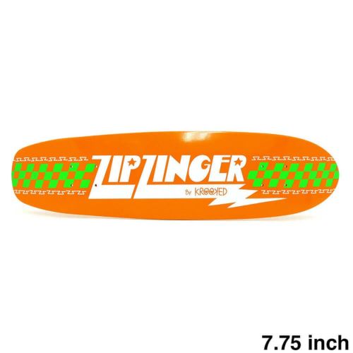 KROOKED DECK クルキッド デッキ TEAM ZIP ZINGER CLASSIC ORANGE 7.75 スケートボード スケボー