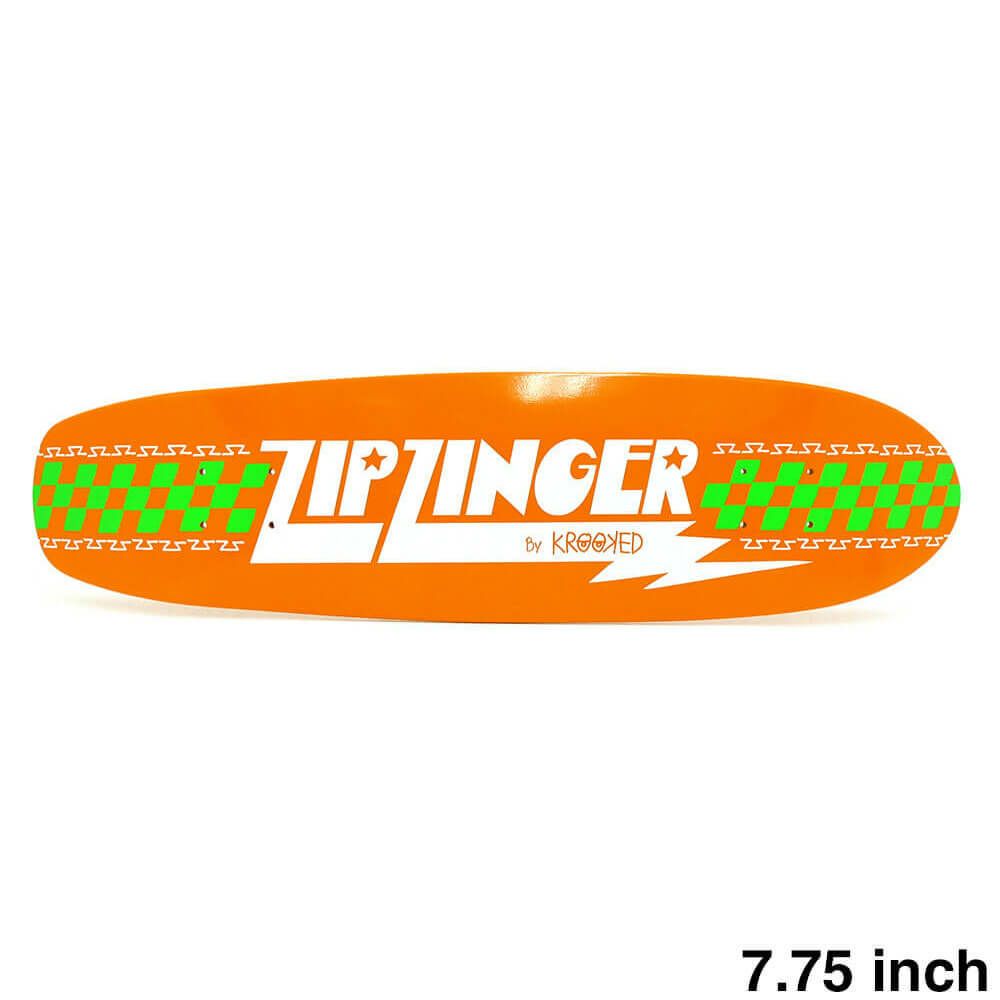 KROOKED DECK クルキッド デッキ TEAM ZIP ZINGER CLASSIC ORANGE 7.75 スケートボード スケボー