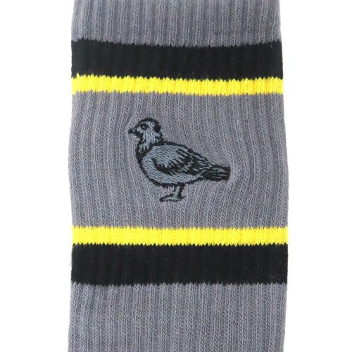 ANTIHERO SOCKS アンチヒーロー ソックス 靴下 BASIC PIGEON EMB CHARCOAL/BLACK スケートボード スケボー 4