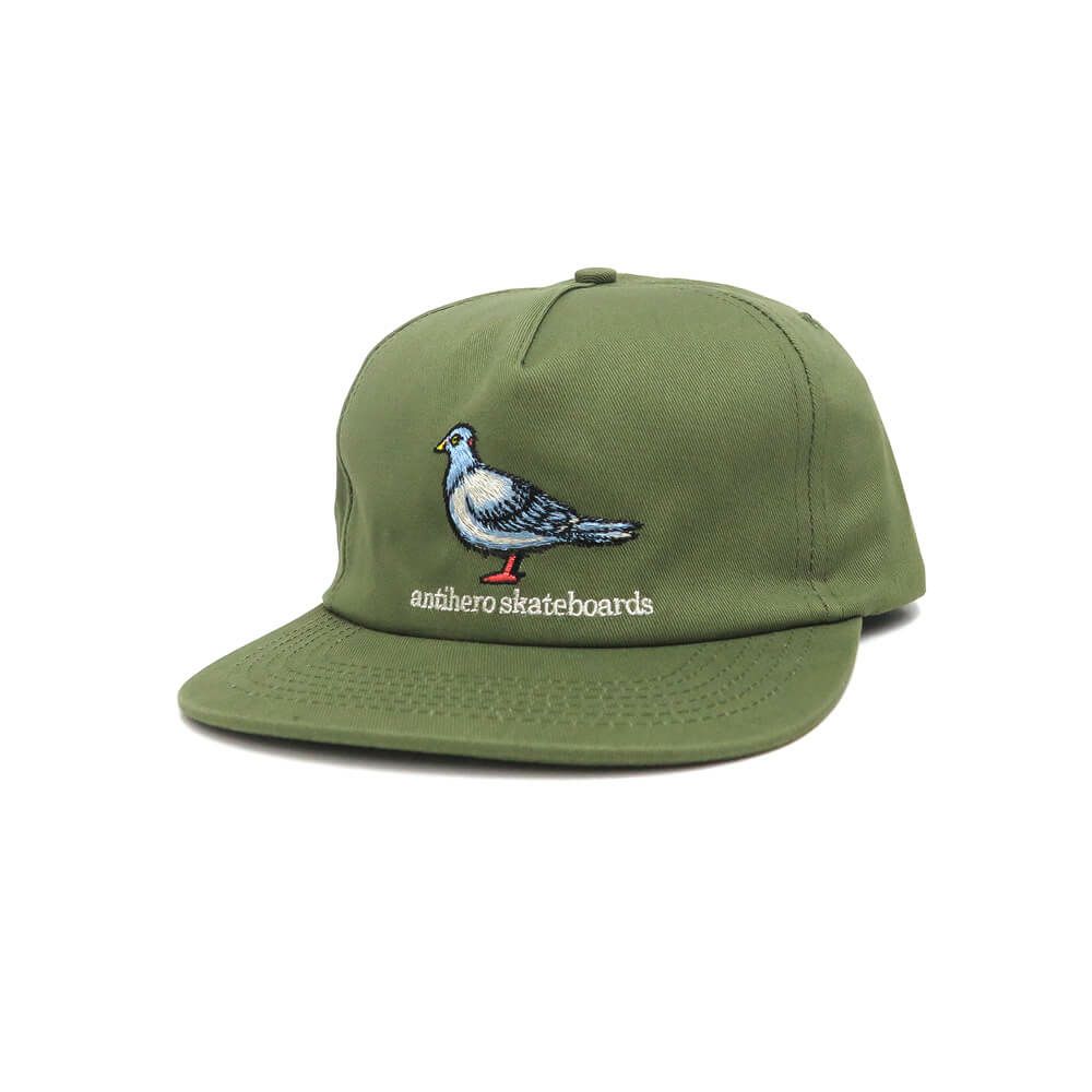 ANTIHERO CAP アンチヒーロー キャップ LIL PIGEON SNAPBACK SAFARI GREEN スケートボード スケボー 