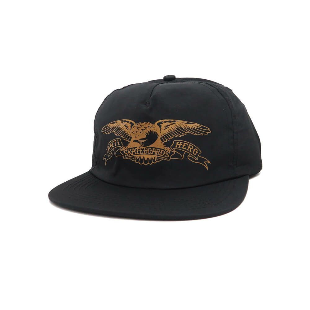 ANTIHERO CAP アンチヒーロー キャップ BASIC EAGLE SNAPBACK BLACK/BROWN スケートボード スケボー 