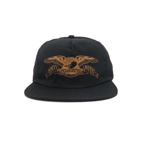 ANTIHERO CAP アンチヒーロー キャップ BASIC EAGLE SNAPBACK BLACK/BROWN スケートボード スケボー 1