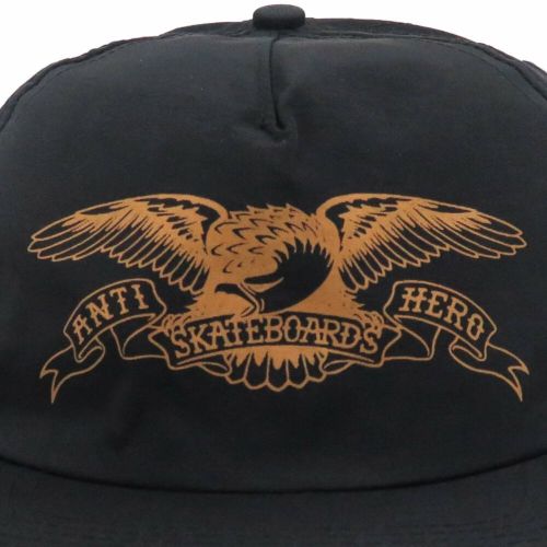 ANTIHERO CAP アンチヒーロー キャップ BASIC EAGLE SNAPBACK BLACK/BROWN スケートボード スケボー 4