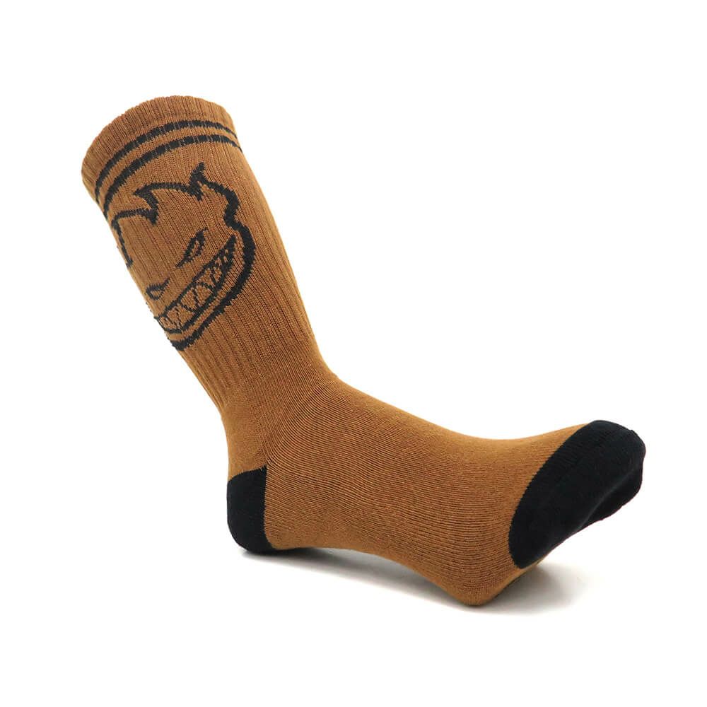 SPITFIRE SOCKS スピットファイヤー ソックス 靴下 BIGHEAD DARK BROWN/BLACK スケートボード スケボー 