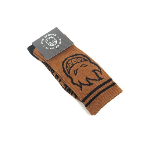 SPITFIRE SOCKS スピットファイヤー ソックス 靴下 BIGHEAD DARK BROWN/BLACK スケートボード スケボー 6