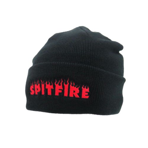 SPITFIRE KNITCAP スピットファイヤー ニットキャップ DEMONSEED SCRIPT CUFF BEANIE BLACK スケートボード スケボー 1