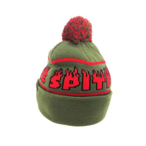 SPITFIRE KNITCAP スピットファイヤー ニットキャップ DEMONSEED SCRIPT POM BEANIE OLIVE/RED/BLACK スケートボード スケボー 2