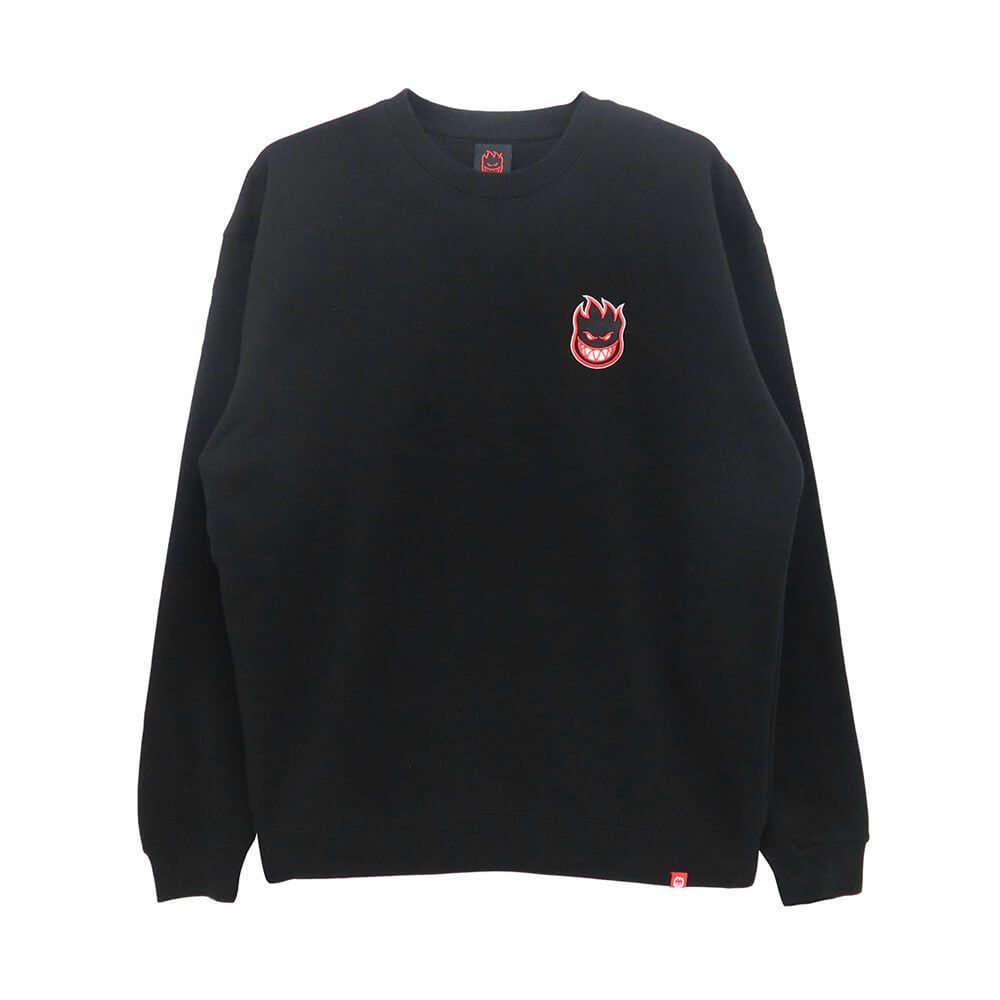 SPITFIRE CREW SWEAT スピットファイヤー トレーナー LIL BIGHEAD FILL EMB BLACK/RED スケートボード スケボー 