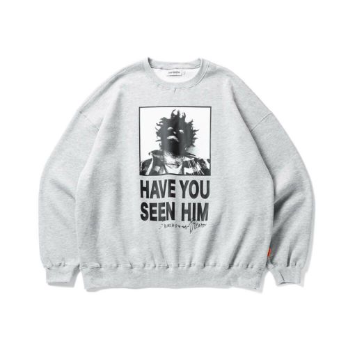 TIGHTBOOTH（TBPR）CREW SWEAT タイトブース トレーナー TIGHTBOOTH x KILLER BONG HAVE YOU SEEN HIM CREW SWEAT GREY スケートボード スケボー