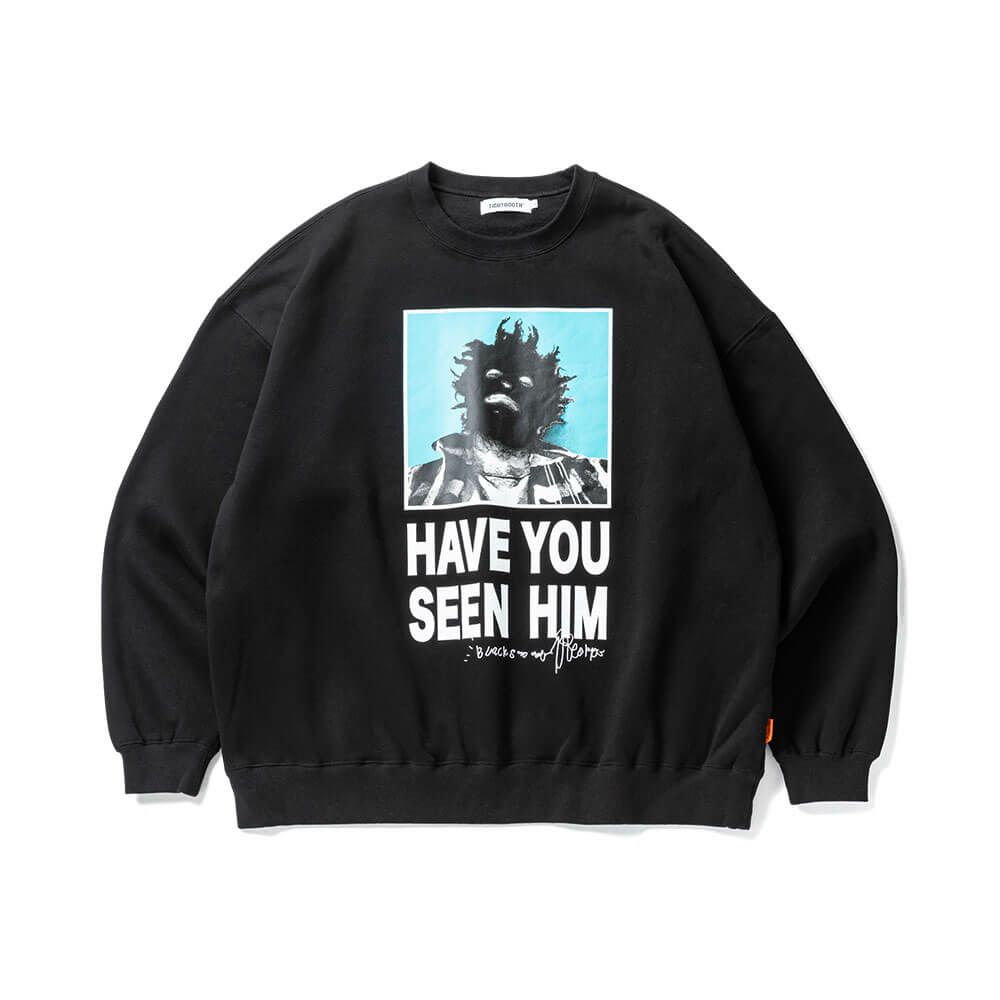 TIGHTBOOTH（TBPR）CREW SWEAT タイトブース トレーナー TIGHTBOOTH x KILLER BONG HAVE YOU SEEN HIM CREW SWEAT BLACK スケートボード スケボー