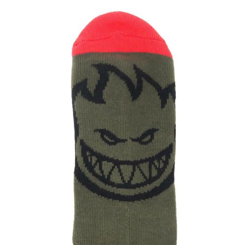 SPITFIRE SOCKS スピットファイヤー ソックス 靴下 CLASSIC 87 BIGHEAD OLIVE/BLACK/RED スケートボード スケボー 6