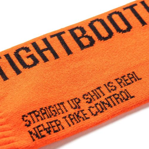 TIGHTBOOTH（TBPR）SOCKS タイトブース ソックス 靴下 LABEL LOGO SOCKS ORANGE スケートボード スケボー 3