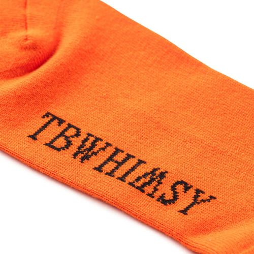 TIGHTBOOTH（TBPR）SOCKS タイトブース ソックス 靴下 LABEL LOGO SOCKS ORANGE スケートボード スケボー 4