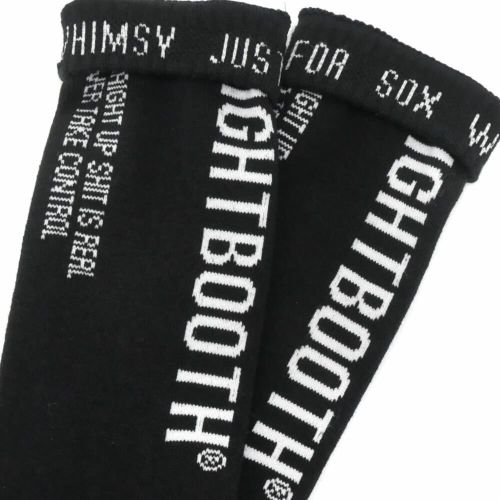 TIGHTBOOTH（TBPR）SOCKS タイトブース ソックス 靴下 LABEL LOGO SOCKS BLACK スケートボード スケボー 5