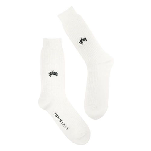 TIGHTBOOTH（TBPR）SOCKS タイトブース ソックス 靴下 COLLEGE WAFFLE WHITE スケートボード スケボー 1