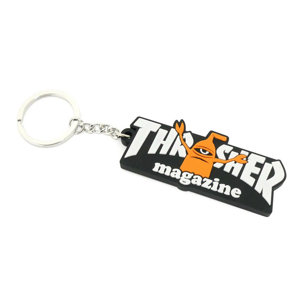 THRASHER KEYHOLDER スラッシャー キーホルダー THRASHER x TOY MACHINE 3" KEYCHAIN（US企画） スケートボード スケボー