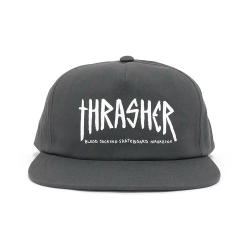 THRASHER CAP スラッシャー キャップ THRASHER x TOY MACHINE SCRATCH SNAPBACK CHARCOAL（US企画） スケートボード スケボー　1