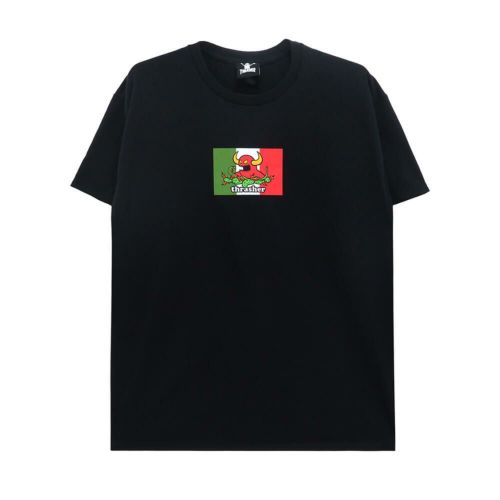 THRASHER T-SHIRT スラッシャー Ｔシャツ THRASHER X TOY MACHINE HECHO BLACK（US企画）  スケートボード スケボー | スケートボードのカリフォルニアストリート