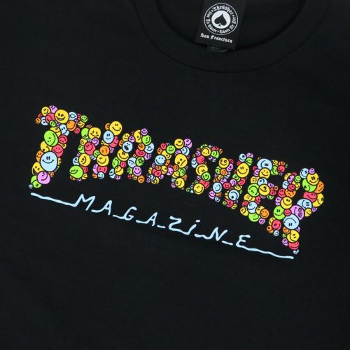  THRASHER T-SHIRT スラッシャー Ｔシャツ THRASHER X TOY MACHINE SMILE BY SPANKY BLACK（US企画） スケートボード スケボー 1