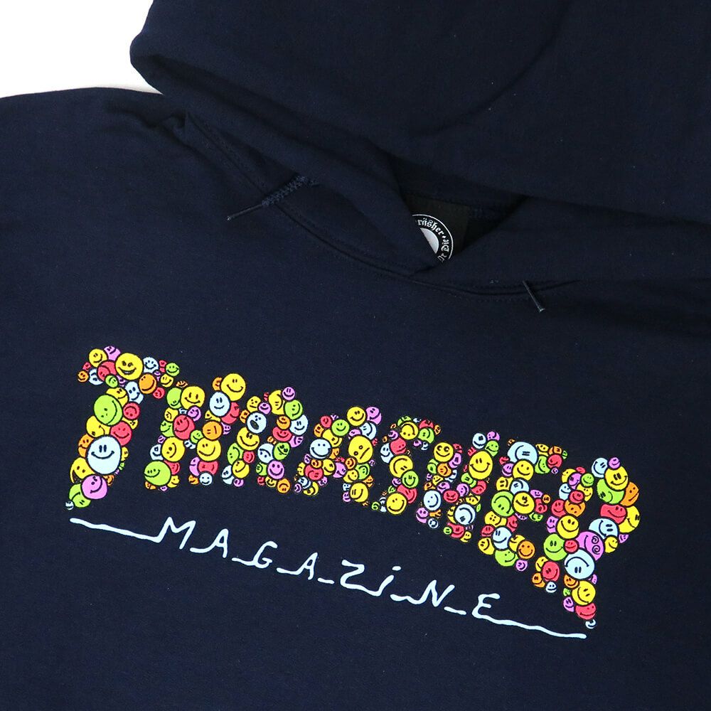 THRASHER HOOD スラッシャー パーカー THRASHER X TOY MACHINE SMILE BY SPANKY NAVY（US企画） スケートボード スケボー 1