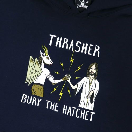  THRASHER HOOD スラッシャー パーカー THRASHER X TOY MACHINE THRASHER B.T.H NAVY（US企画） スケートボード スケボー 1