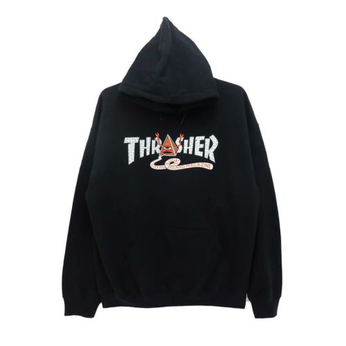  THRASHER HOOD スラッシャー パーカー THRASHER X TOY MACHINE PYRAMID BLACK（US企画） スケートボード スケボー 