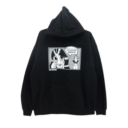  THRASHER HOOD スラッシャー パーカー THRASHER X TOY MACHINE GIRLFRIEND BLACK（US企画） スケートボード スケボー 