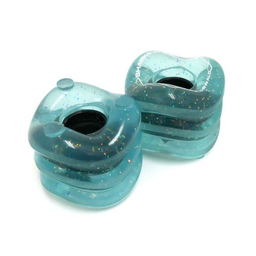 SHARK WHEEL シャークウィール ソフトウィール（クルーザー） CALIFORNIA ROLLTRANSPARENT（78A）BLUE/GRAY GLITTER ANNA OSWALD 60mm スケートボード スケボー 1