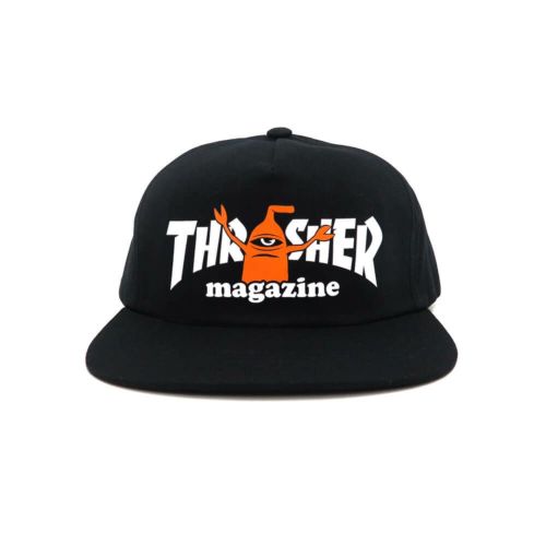 THRASHER CAP スラッシャー キャップ THRASHER x TOY MACHINE SECT SNAPBACK BLACK（US企画） スケートボード スケボー 1