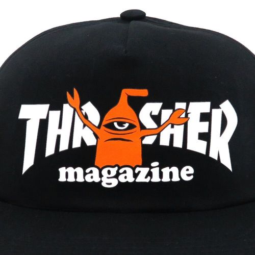 THRASHER CAP スラッシャー キャップ THRASHER x TOY MACHINE SECT SNAPBACK BLACK（US企画） スケートボード スケボー 4