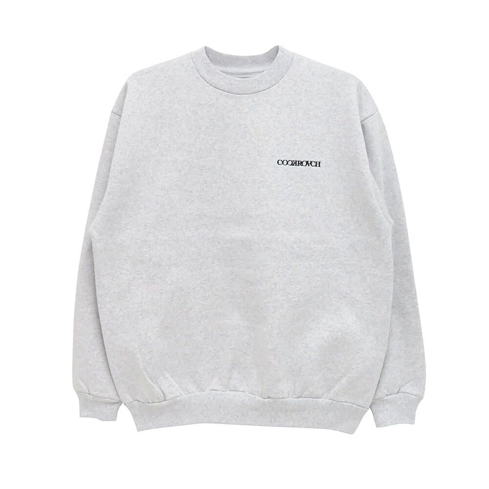 COCKROACH CREW SWEAT コックローチ トレーナー THICK WEIGHT OG LOGO STITCH GREY スケートボード スケボー 