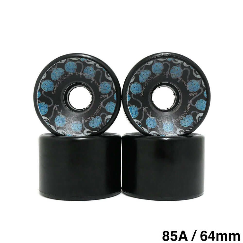 STRUSH WHEEL ストラッシュ ソフトウィール（クルーザー） SHINGO OGURA DANCE（85A）黒 64mm スケートボード スケボー