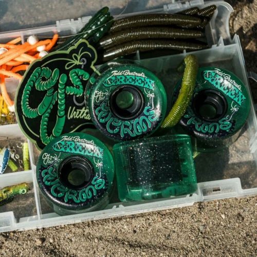 OJ WHEEL オージェー ソフトウィール（クルーザー） SUPER JUICE（78A）GREEN WORMS 緑 60mm スケートボード スケボー 4