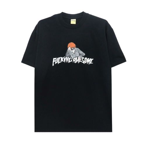 FUCKING AWESOME T-SHIRT ファッキンオーサム Tシャツ AIDAN PAINTING STAMP LOGO BLACK スケートボード スケボー 