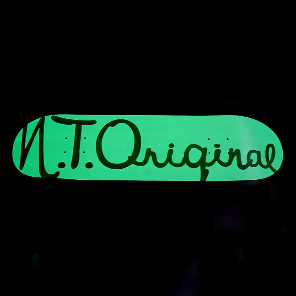 N.T.ORIGINAL DECK エヌティーオリジナル デッキ TEAM LOGO GLOW IN THE DARK 7.625 スケートボード スケボー 2