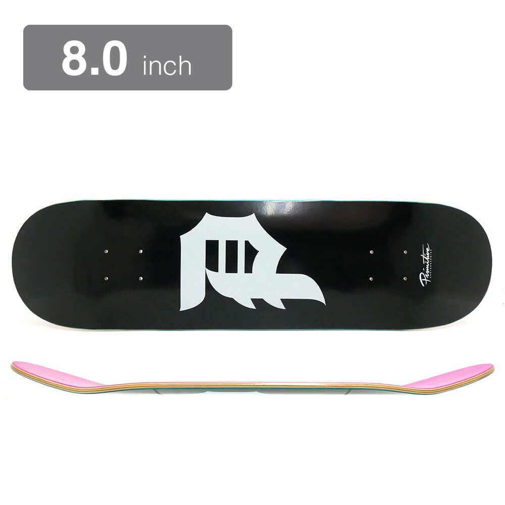 PRIMITIVE DECK プリミティブ デッキ TEAM DIRTY P BLACK GRAY 8.0 スケートボード スケボー