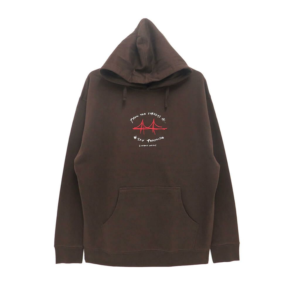 LOOP HOLE HOOD ループホール パーカー FROM THE STREET BROWN スケートボード スケボー 