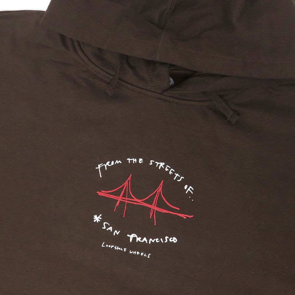 LOOP HOLE HOOD ループホール パーカー FROM THE STREET BROWN スケートボード スケボー 1