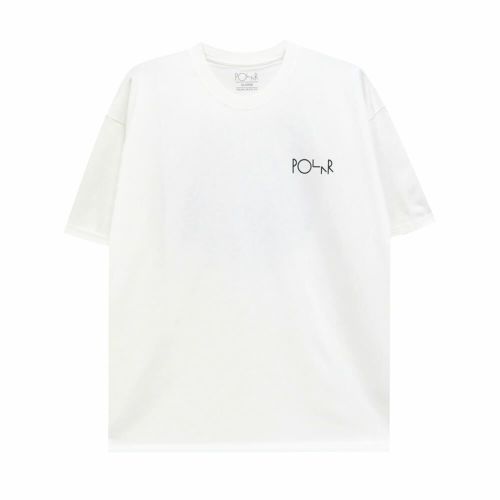 POLAR T-SHIRT ポーラー Tシャツ FILL LOGO WHITE スケートボード スケボー 1