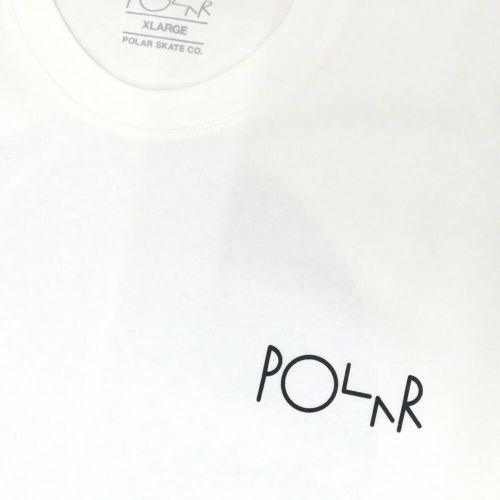 POLAR T-SHIRT ポーラー Tシャツ FILL LOGO WHITE スケートボード スケボー 2