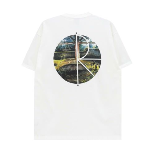 POLAR T-SHIRT ポーラー Tシャツ FILL LOGO BURNSIDE 2084 WHITE スケートボード スケボー 