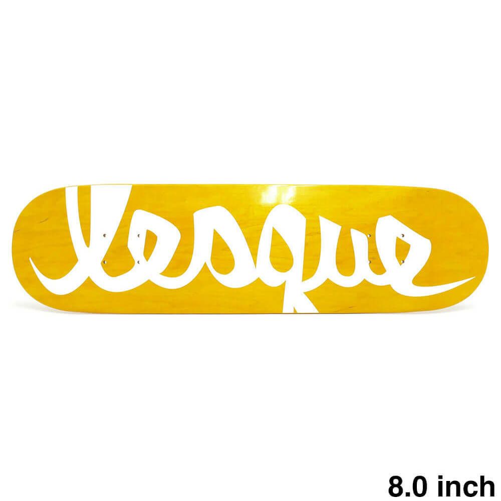 LESQUE DECK レスケ デッキ TEAM LOGO YELLOW STAIN 8.0 スケートボード スケボー