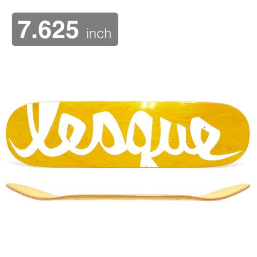 LESQUE DECK レスケ デッキ TEAM LOGO YELLOW STAIN 7.625 スケートボード スケボー