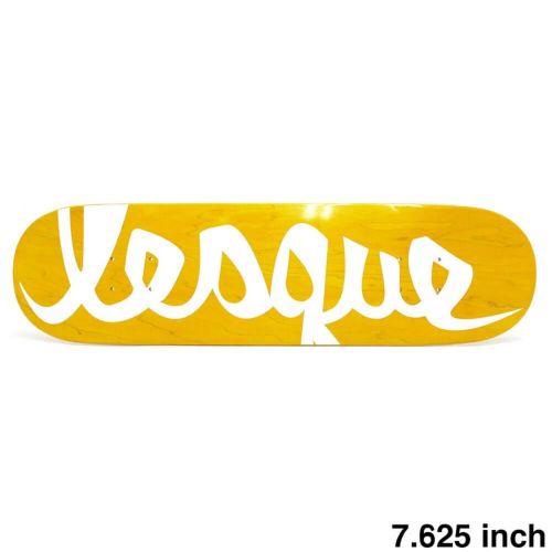 LESQUE DECK レスケ デッキ TEAM LOGO YELLOW STAIN 7.625 スケートボード スケボー