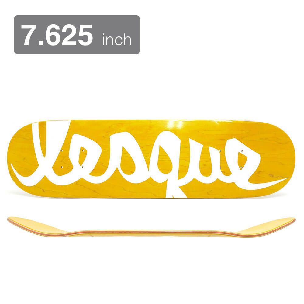 LESQUE DECK レスケ デッキ TEAM LOGO YELLOW STAIN 7.625 スケートボード スケボー