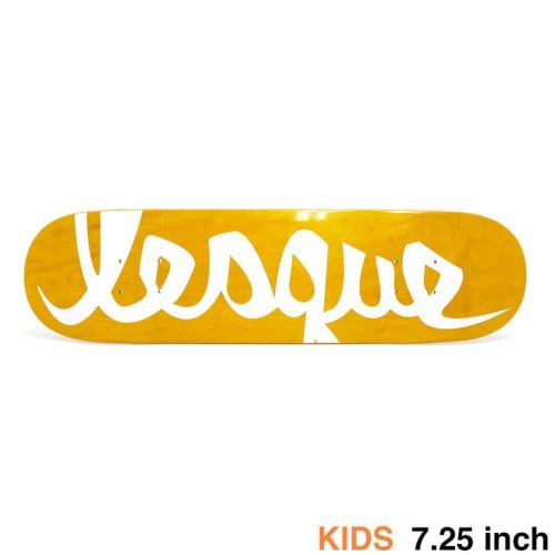 LESQUE DECK レスケ デッキ（子供用） TEAM LOGO YELLOW STAIN 7.25 スケートボード スケボー