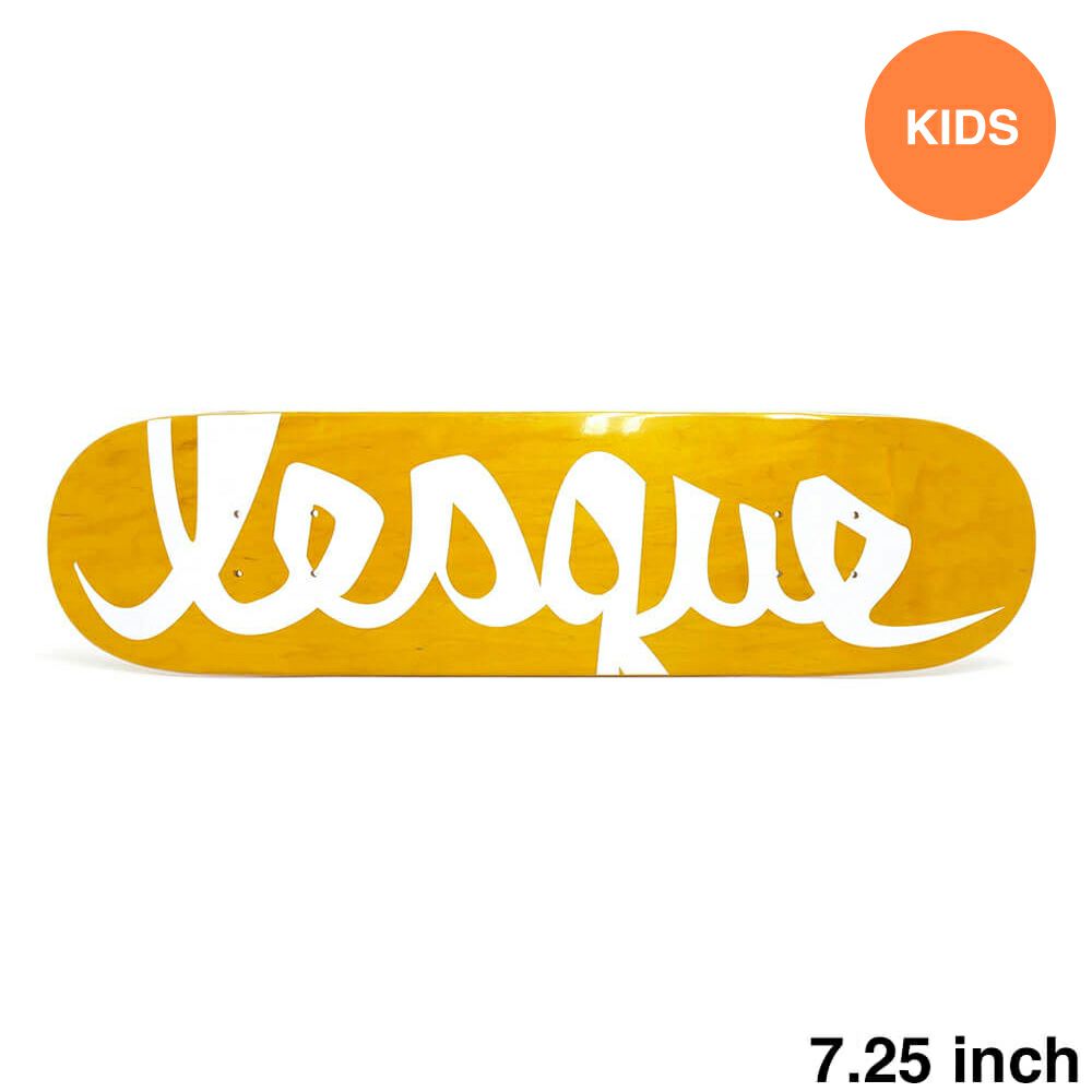 LESQUE DECK レスケ デッキ（子供用） TEAM LOGO YELLOW STAIN 7.25 スケートボード スケボー