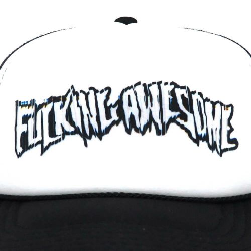 FUCKING AWESOME MESH CAP ファッキンオーサム メッシュキャップ SCANNER WARP STAMP TRUCKER BLACK/WHITE スケートボード スケボー 4